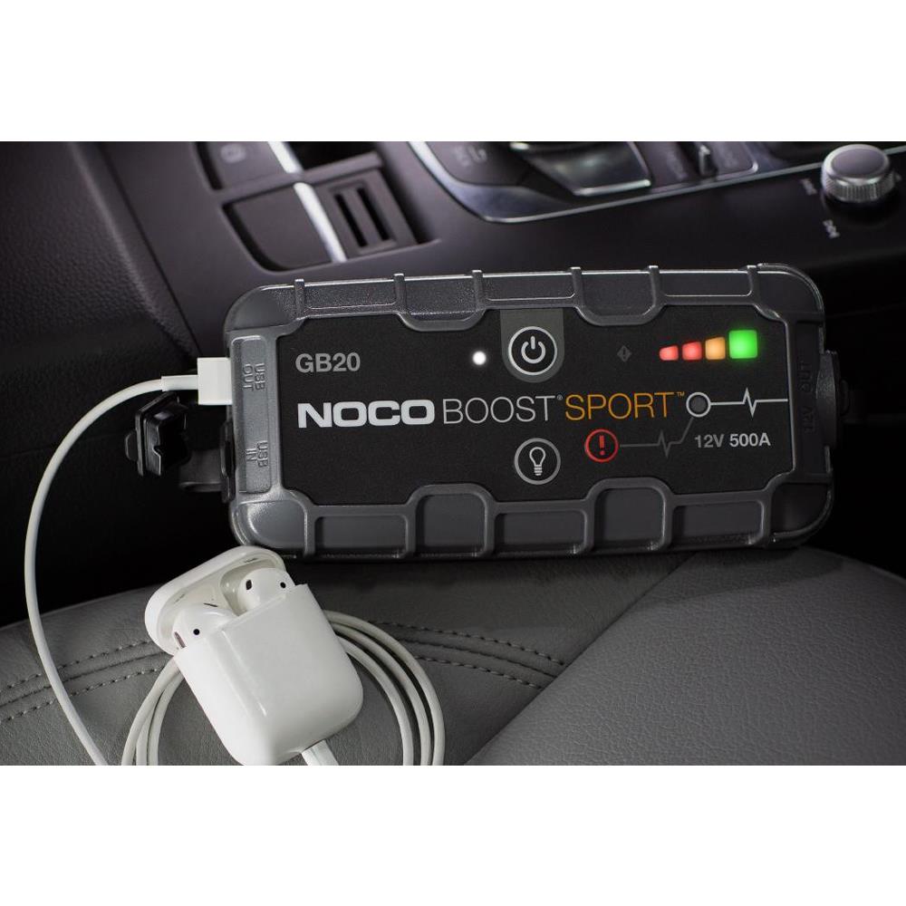 NOCO Genius GB20 12V 500Amp Ultrasafe Lityum Akü Takviye + Powerbank + Led Lamba - . Görsel