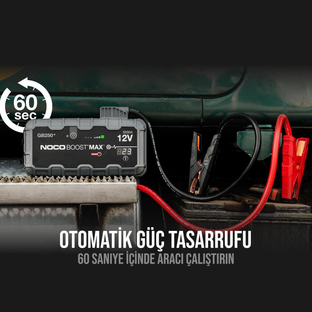 NOCO Genius GB250 12V 5250Amp Ultrasafe Lityum Akü Takviye + Powerbank + Led Lamba - . Görsel