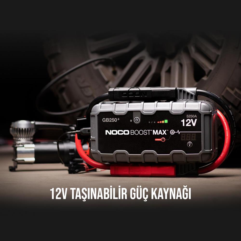 NOCO Genius GB250 12V 5250Amp Ultrasafe Lityum Akü Takviye + Powerbank + Led Lamba - . Görsel
