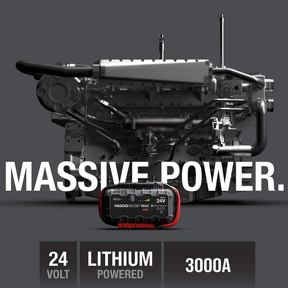 NOCO Genius GB251 24V 3000Amp Ultrasafe Lityum Akü Takviye + Powerbank + Led Lamba - . Görsel