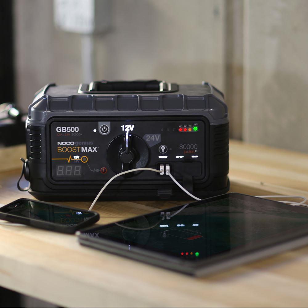 NOCO Genius GB500 12V/24V 6250Amp Ultrasafe Lityum Akü Takviye + Powerbank + Led Lamba - . Görsel