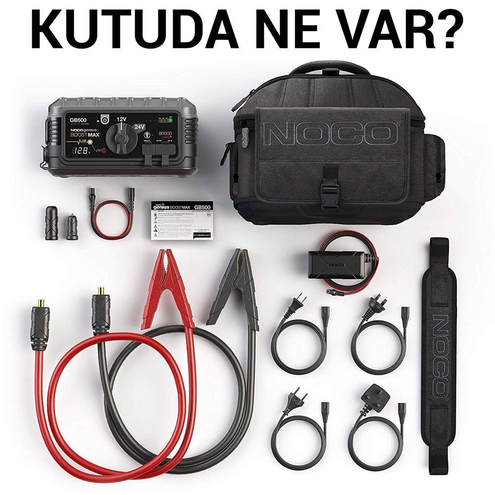 NOCO Genius GB500 12V/24V 6250Amp Ultrasafe Lityum Akü Takviye + Powerbank + Led Lamba - . Görsel