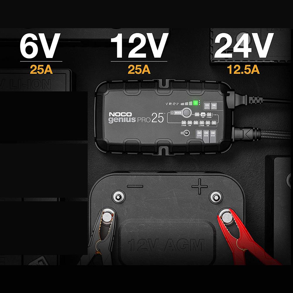 NOCO GENIUSPRO25 6V/12V/24V 1000A Akıllı Akü Şarj ve Akü Bakım/Desülfatör/Power Supply - . Görsel