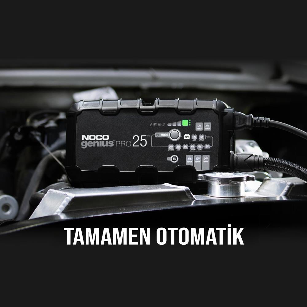 NOCO GENIUSPRO25 6V/12V/24V 1000A Akıllı Akü Şarj ve Akü Bakım/Desülfatör/Power Supply - . Görsel