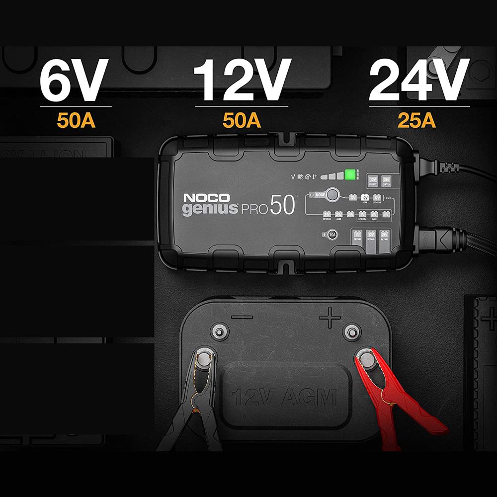 NOCO GENIUSPRO50 6V/12V/24V 1000A Akıllı Akü Şarj ve Akü Bakım/Desülfatör/Power Supply - . Görsel