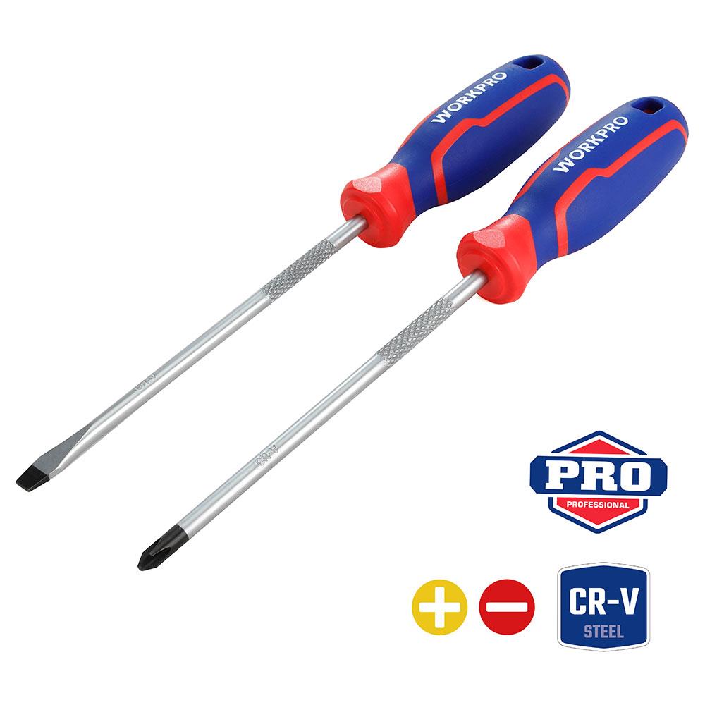 WORKPRO WP200503 2 Parça Profesyonel CR-V Manyetik Tornavida Seti - . Görsel