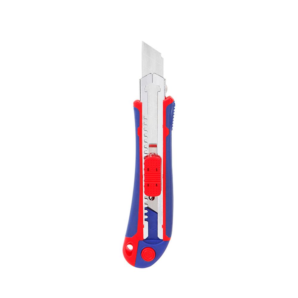 WORKPRO WP212011 18MM Ağır Hizmet Paslanmaz Çelik Kasa Yedek Kartuşlu Maket Bıçağı + 4 Adet Yedek Bıçak - . Görsel