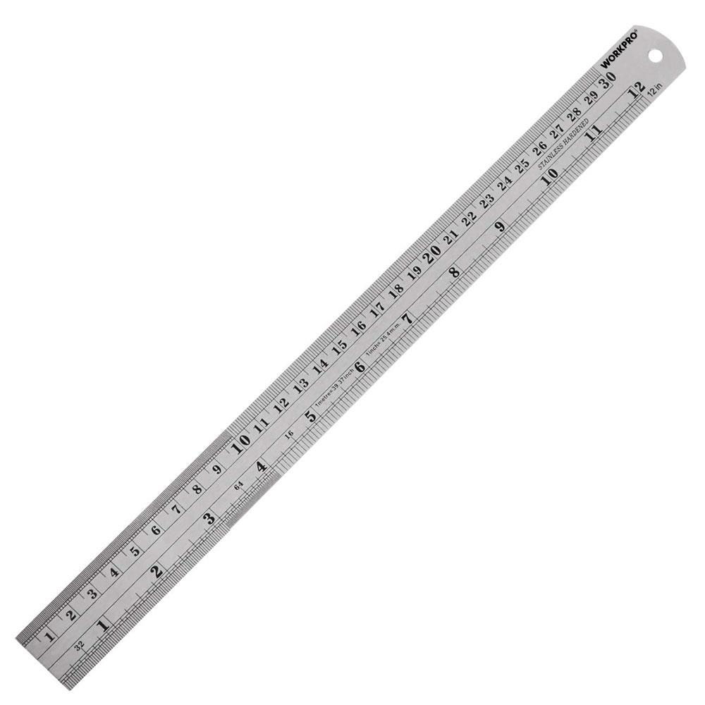 WORKPRO WP265001 30CM/12’’ Paslanmaz Çelik Cetvel - . Görsel