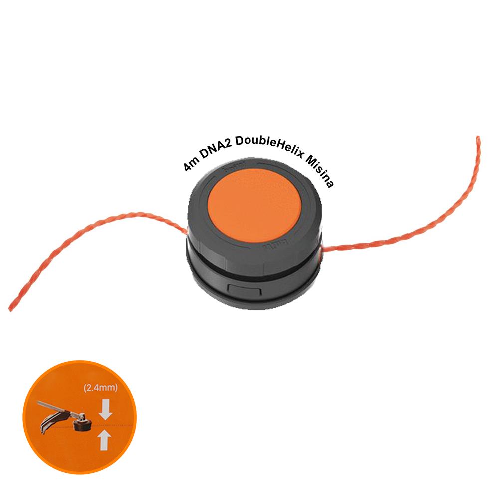 WORX WA0045 WG186E İçin 2.4mm 4Metre Çift Çıkışlı Duble Helix Spiral Burgulu Yedek Misina - . Görsel