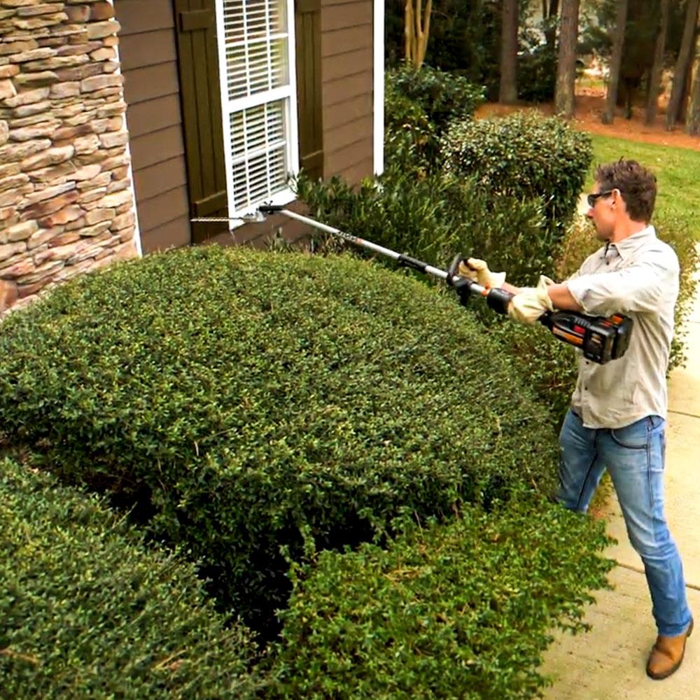 WORX WA0220 WG186E.1 ile Uyumlu 43CM Teleskobik Uzatmalı Açı Ayarlı Çit Budama Başlığı - . Görsel