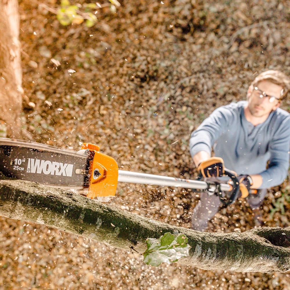 WORX WA0222 WG186E.1 ile Uyumlu 25CM Teleskobik Uzatmalı Zincirli Dal Budama Başlığı - . Görsel