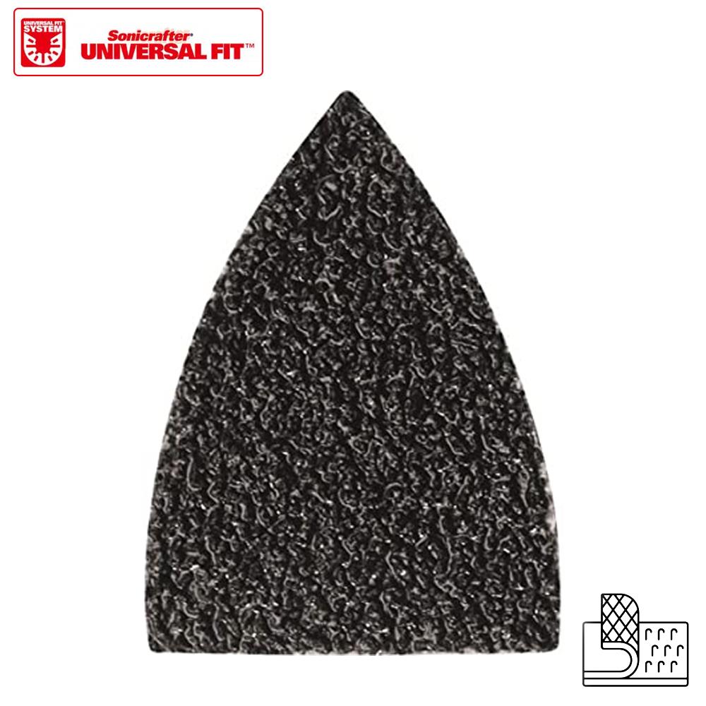 WORX WA2121 Çok Amaçlı Raspalama Makinası İçin 34x34mm 20Adet 80Kum Cırtlı Universal Parmak Zımpara Kâğıdı - . Görsel