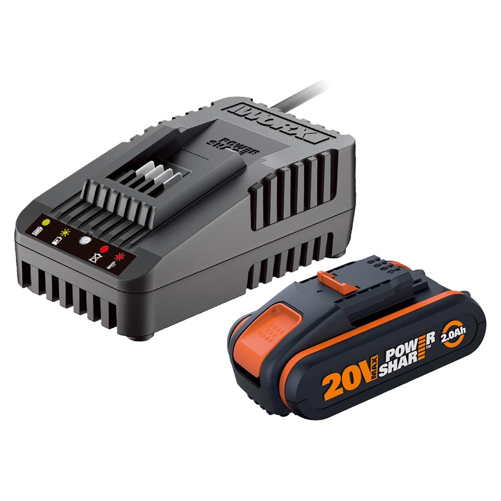 WORX WA3601 20Volt 2.0Ah. PowerShare Li-ion Akü ve Akü Şarj Cihazı - . Görsel