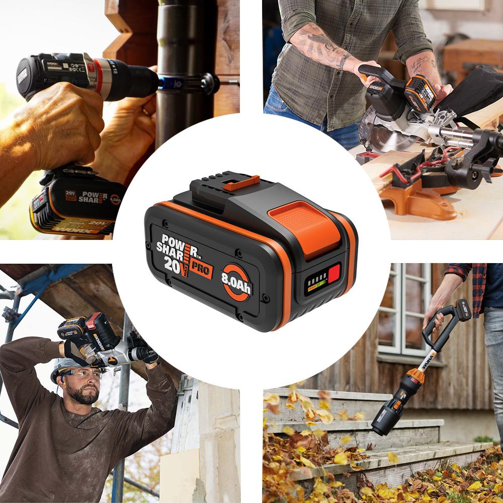 WORX WA3648 20Volt 8.0Ah. Li-ion PowerShare Pro Yedek Akü - . Görsel