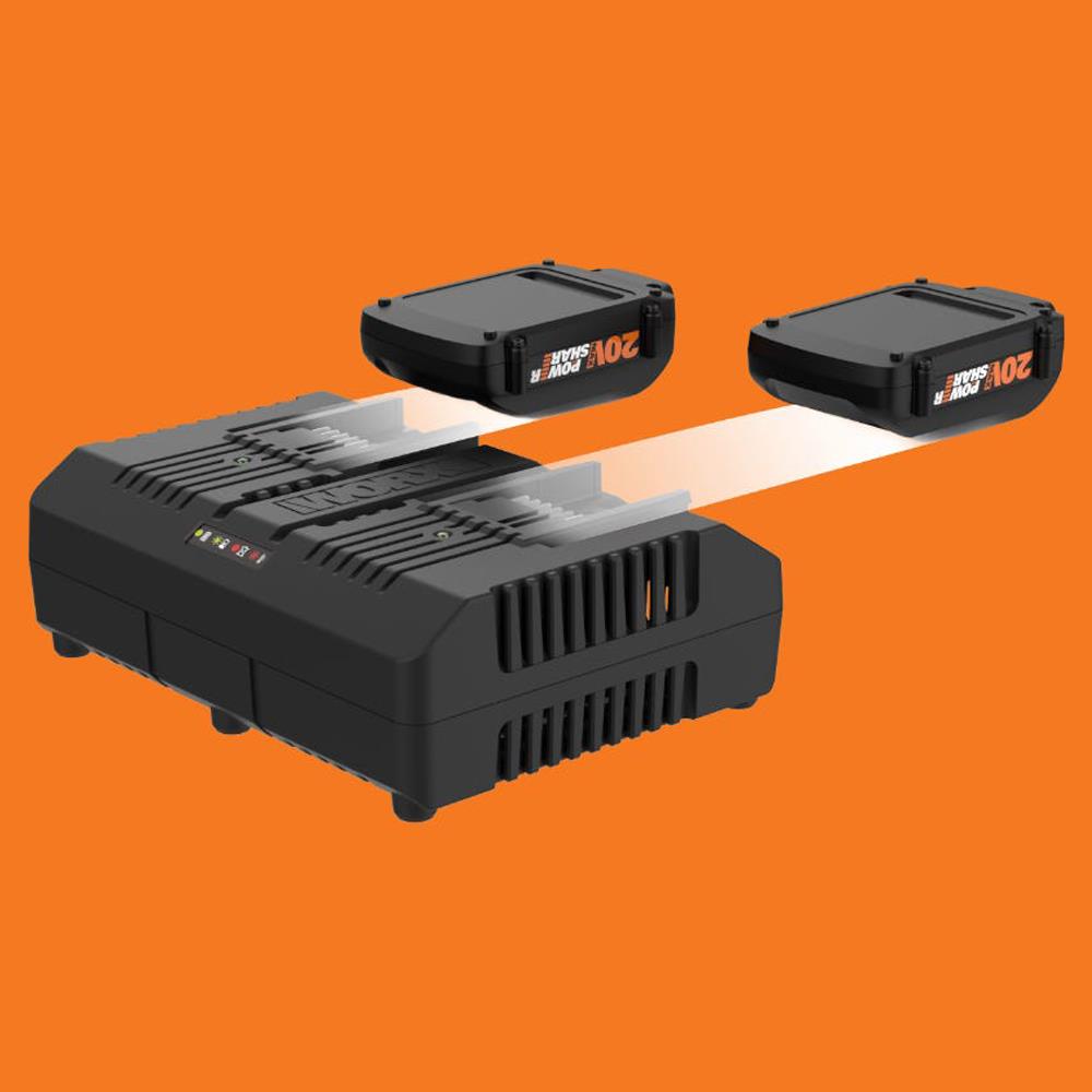 WORX WA3883 20Volt Li-ion PowerShare İkili Hızlı Akü Şarj Cihazı - . Görsel