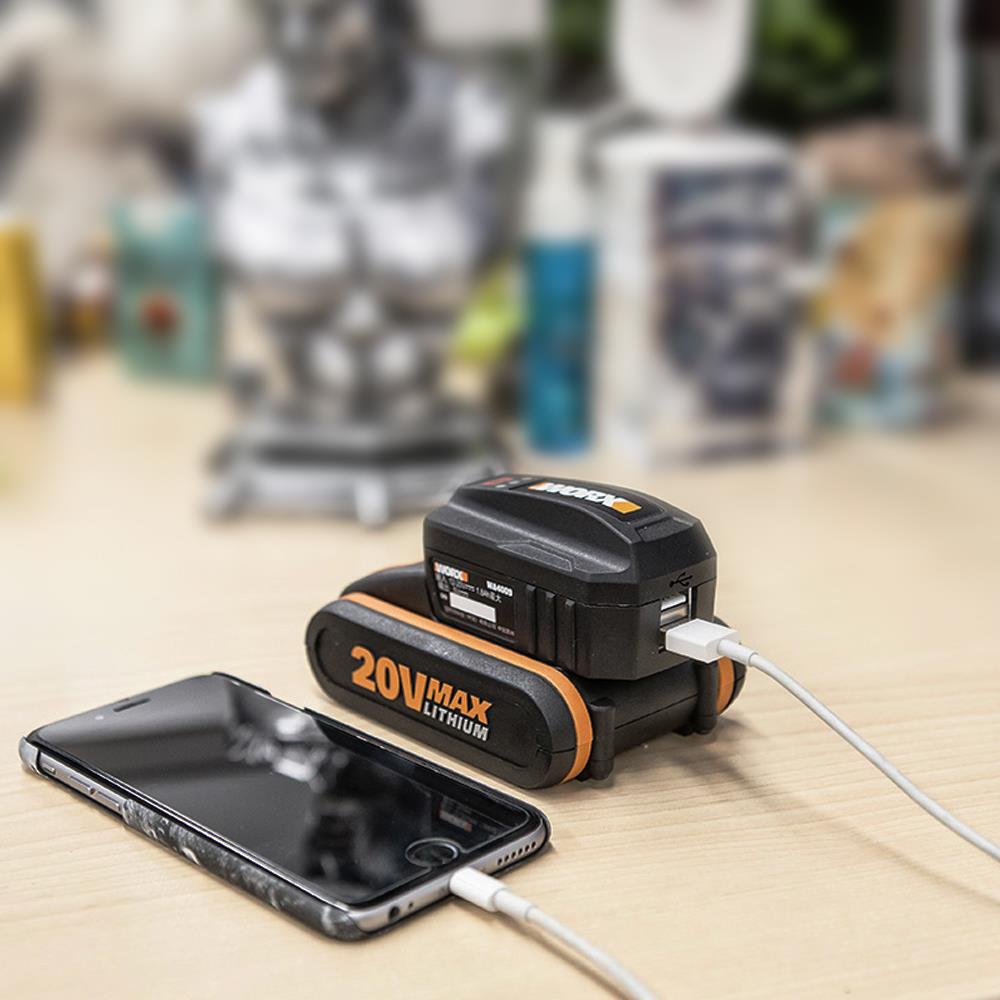 WORX WA4009 20Volt 2A Çift Çıkışlı USB Port (Akü Dahil Değildir) - . Görsel