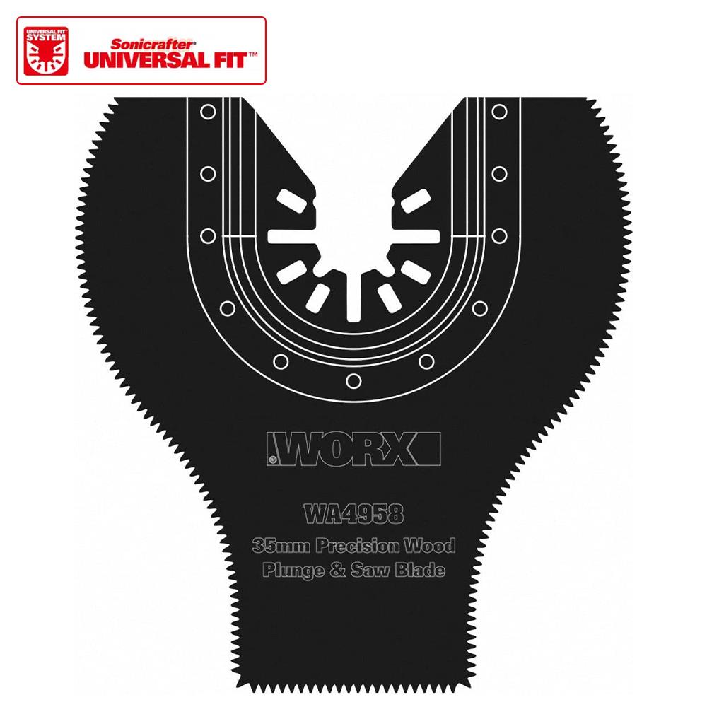 WORX WA4958 Çok Amaçlı Raspalama Makinası İçin 35x80mm 180˚ Ahşap, Fiberglas, PVC Universal Dalma/Kesme Bıçağı - . Görsel