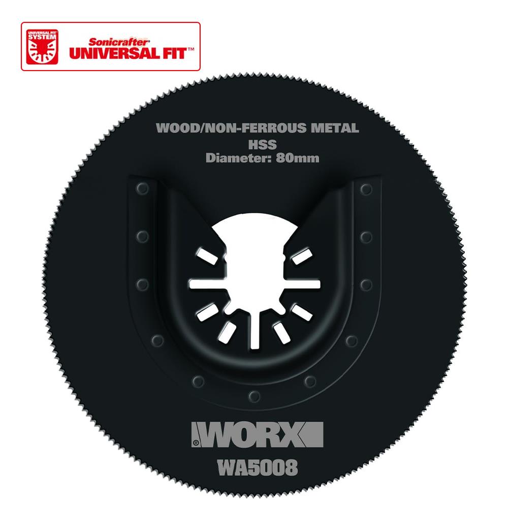 WORX WA5008 Çok Amaçlı Raspalama Makinası İçin 80mm 360˚ Metal, Ahşap, Fiberglas, PVC Universal Kesme Bıçağı - . Görsel