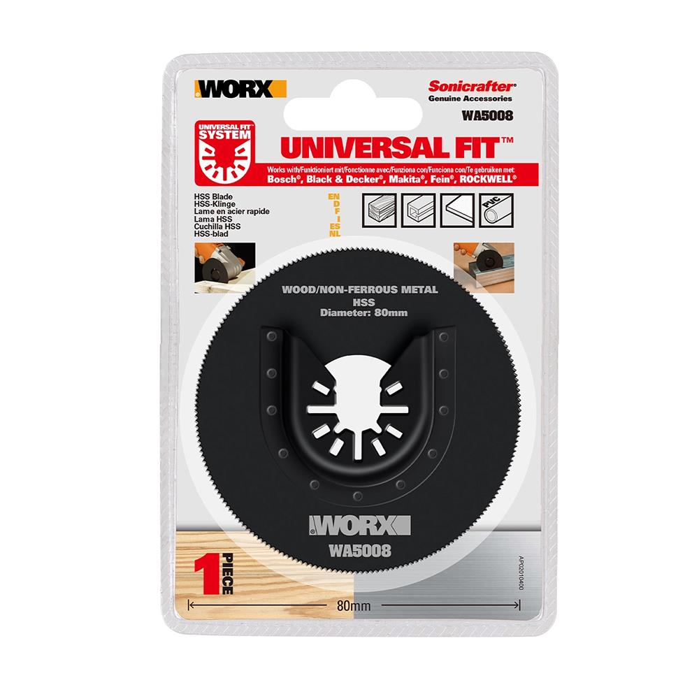 WORX WA5008 Çok Amaçlı Raspalama Makinası İçin 80mm 360˚ Metal, Ahşap, Fiberglas, PVC Universal Kesme Bıçağı - . Görsel
