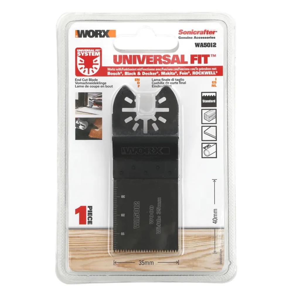 WORX WA5012 Çok Amaçlı Raspalama Makinası İçin 35x40mm Ahşap, Fiberglas, PVC Universal Kesme Bıçağı - . Görsel
