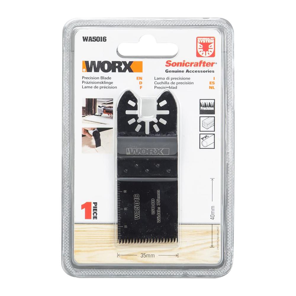 WORX WA5016 Çok Amaçlı Raspalama Makinası İçin 35x40mm Ahşap ve PVC Universal Hassas Kesme Bıçağı - . Görsel