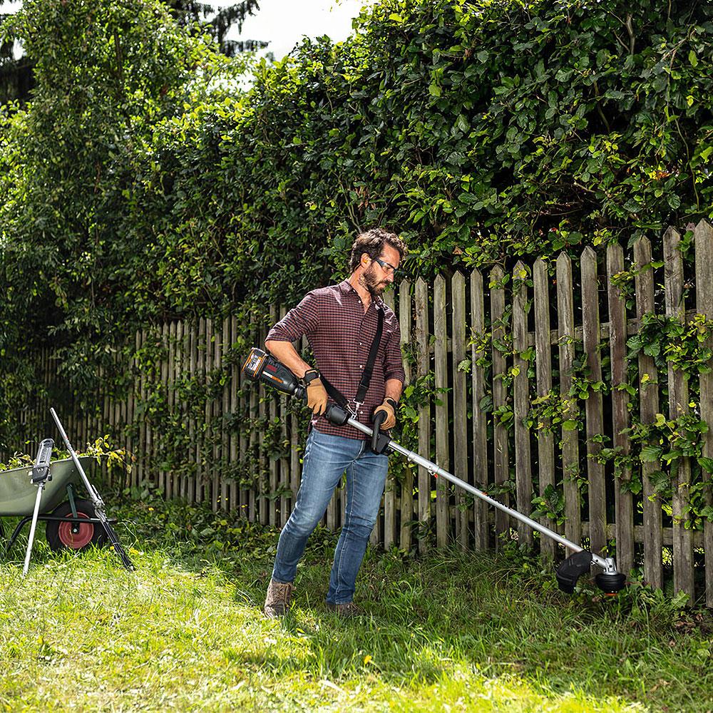 WORX WG186E.1 40Volt 4.0Ah. Li-ion 38cm Profesyonel Çok Fonksiyonlu Misinalı Çim Kesme + Tırpan - . Görsel