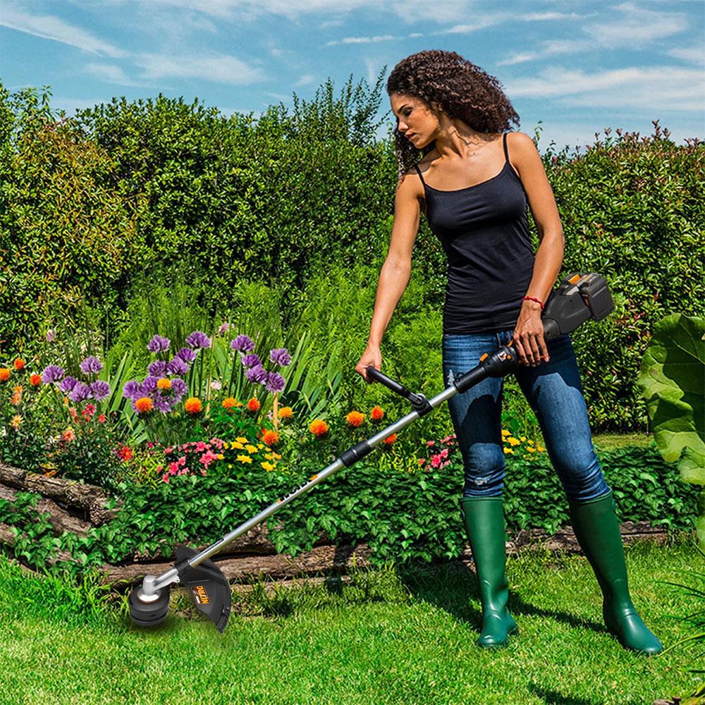 WORX WG186E.1 40Volt 4.0Ah. Li-ion 38cm Profesyonel Çok Fonksiyonlu Misinalı Çim Kesme + Tırpan - . Görsel