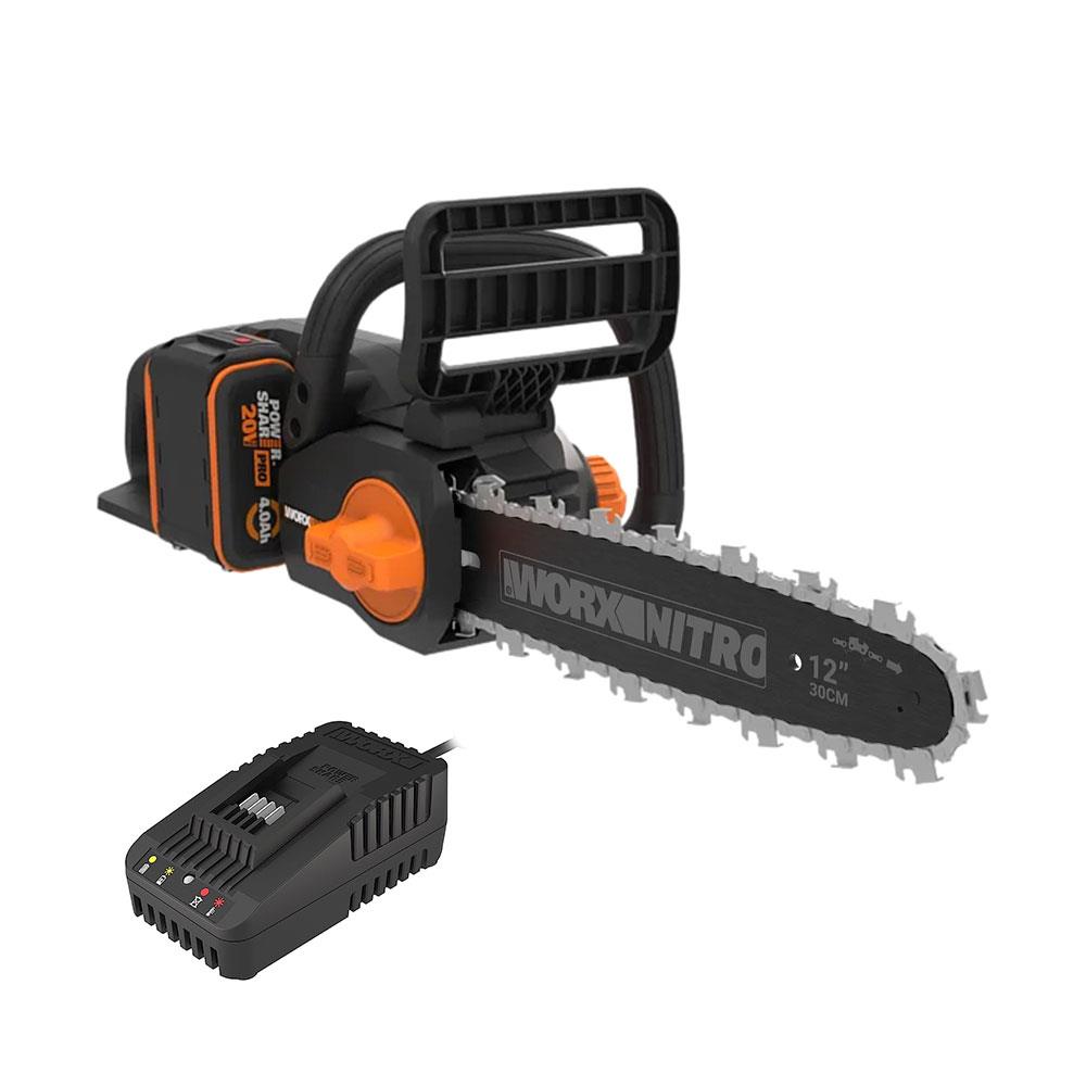 WORX WG350E 20Volt 4.0Ah Li-ion 30CM Profesyonel Şarjlı Kömürsüz Zincirli Testere - . Görsel