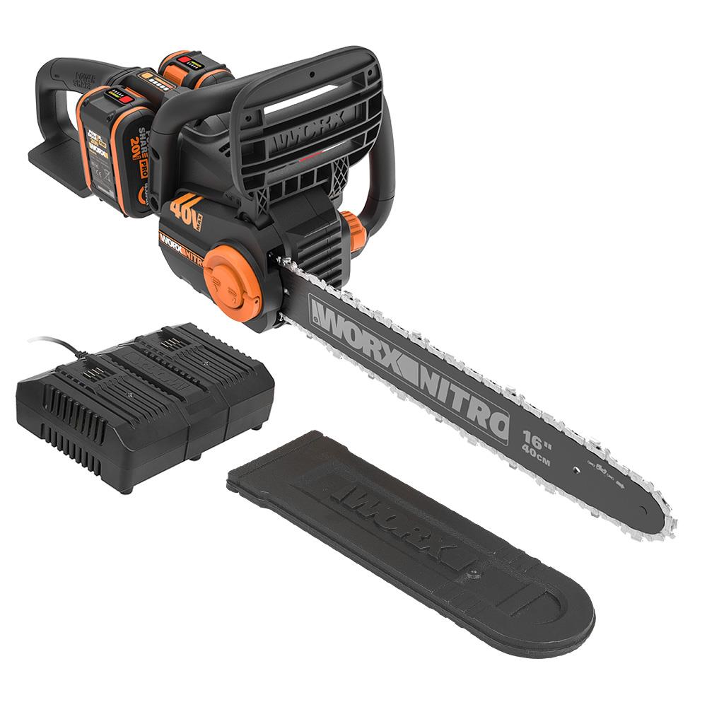 WORX WG385E 40Volt 4.0Ah Li-ion 40CM Profesyonel Şarjlı Kömürsüz Zincirli Testere - . Görsel
