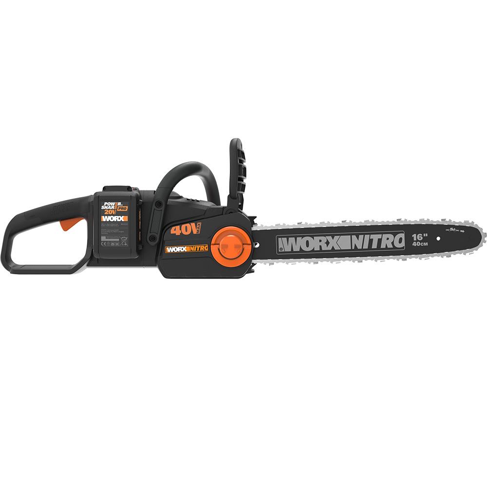 WORX WG385E 40Volt 4.0Ah Li-ion 40CM Profesyonel Şarjlı Kömürsüz Zincirli Testere - . Görsel