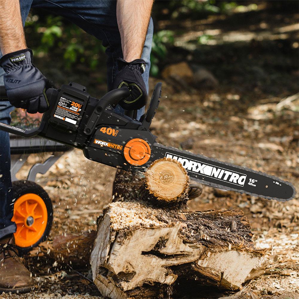 WORX WG385E 40Volt 4.0Ah Li-ion 40CM Profesyonel Şarjlı Kömürsüz Zincirli Testere - . Görsel