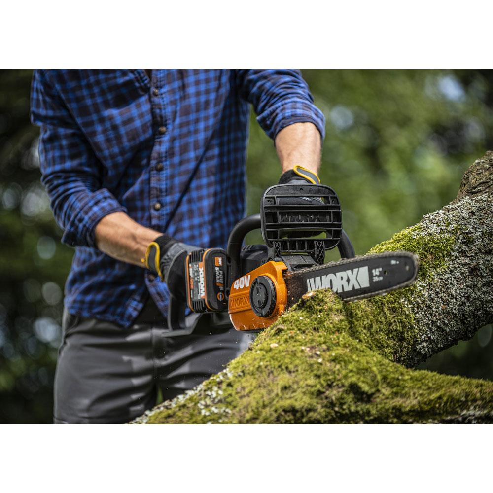 WORX WG385E 40Volt 4.0Ah Li-ion 40CM Profesyonel Şarjlı Kömürsüz Zincirli Testere - . Görsel