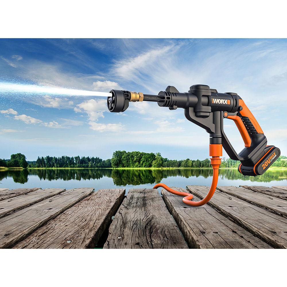WORX WG620E.2 20Volt 2.0Ah. Li-ion 24 Bar Basınçlı Yıkama Tabancası + 4 Parça Yıkama Seti - . Görsel