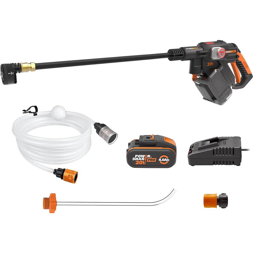 WORX WG633E 20Volt 4.0Ah. Li-ion 56Bar Kömürsüz Basınçlı Yıkama Tabancası + 2 Parça Yıkama Seti - . Görsel