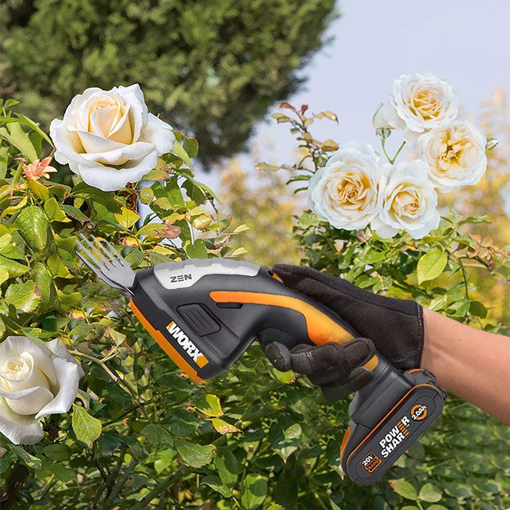 WORX WG801E.5 20Volt 2.0Ah. Li-ion Şarjlı Profesyonel Avuç İçi Çim Kesme, Çit Budama/Çapalama - . Görsel