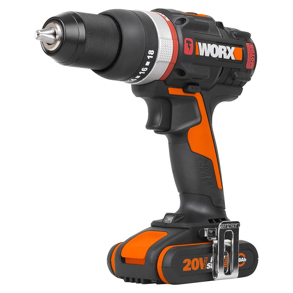 WORX WX-JCR 20Volt/2.0Ah Li-ion Çift Akülü Kömürsüz Profesyonel Darbeli Şarjlı Matkap - . Görsel