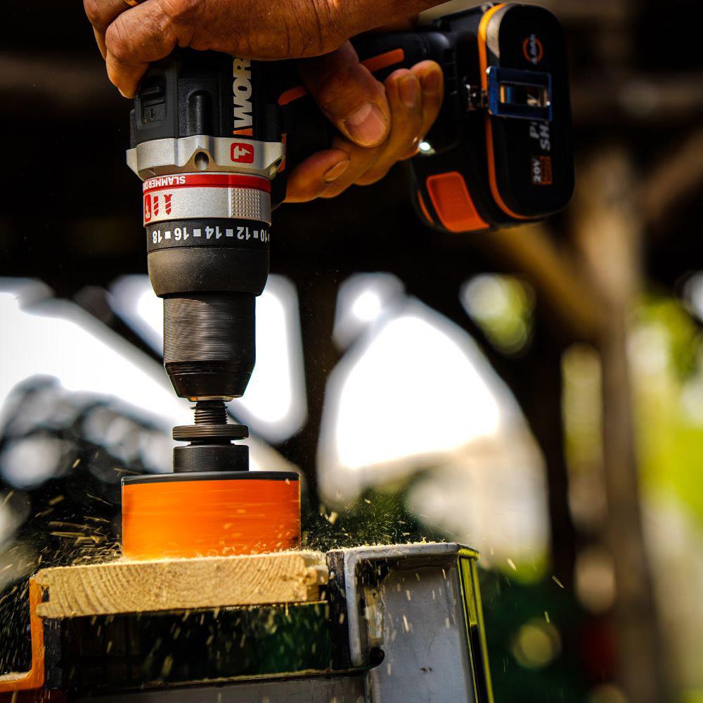 WORX WX-JCR 20Volt/2.0Ah Li-ion Çift Akülü Kömürsüz Profesyonel Darbeli Şarjlı Matkap - . Görsel