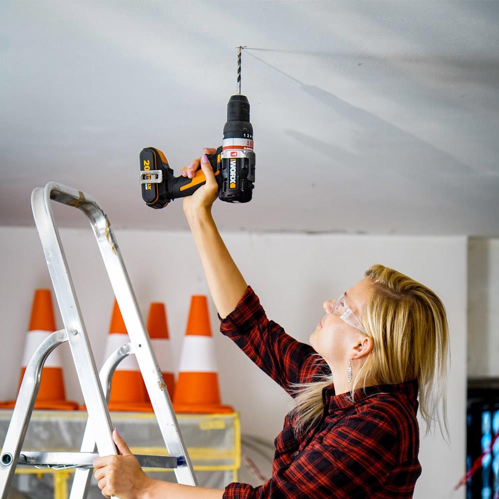 WORX WX-JCR 20Volt/2.0Ah Li-ion Çift Akülü Kömürsüz Profesyonel Darbeli Şarjlı Matkap - . Görsel