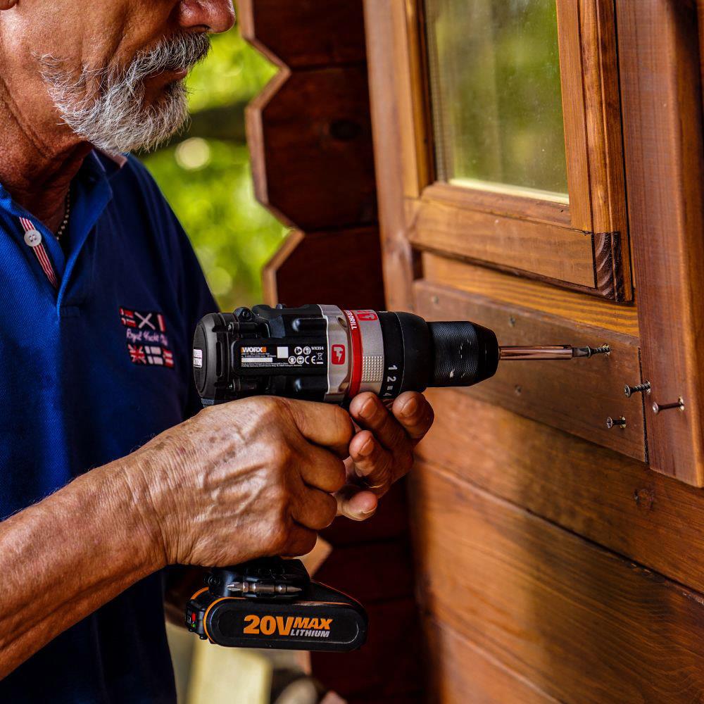 WORX WX-JCR.9 20Volt Kömürsüz Profesyonel Darbeli Matkap (Akü Dahil Değildir) - . Görsel
