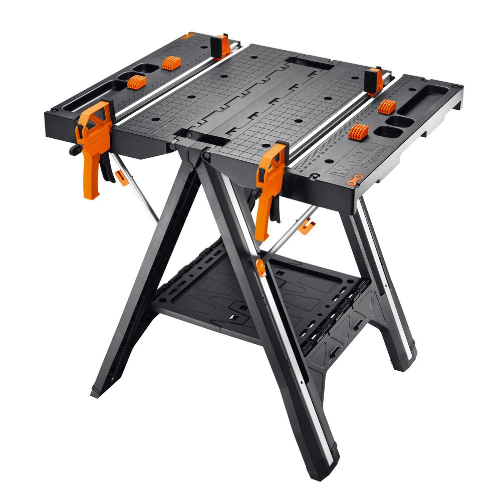 WORX WX051 Çok Fonksiyonlu Katlanabilir Çalışma Tezgâhı + 2 Adet Tetik İşkence - . Görsel