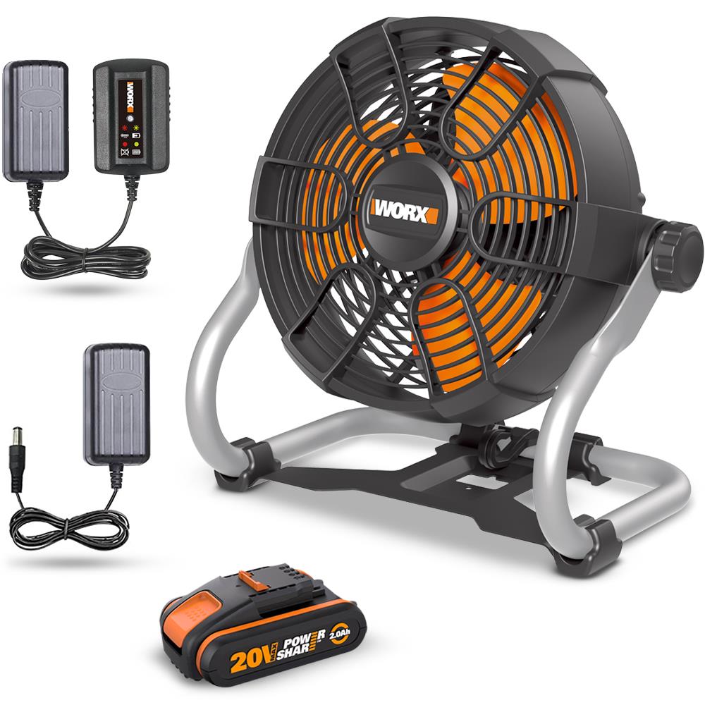 WORX WX095 20Volt 2.0Ah. Li-ion 242mm Profesyonel Hibrit Şantiye Fanı/Vantilatör - . Görsel