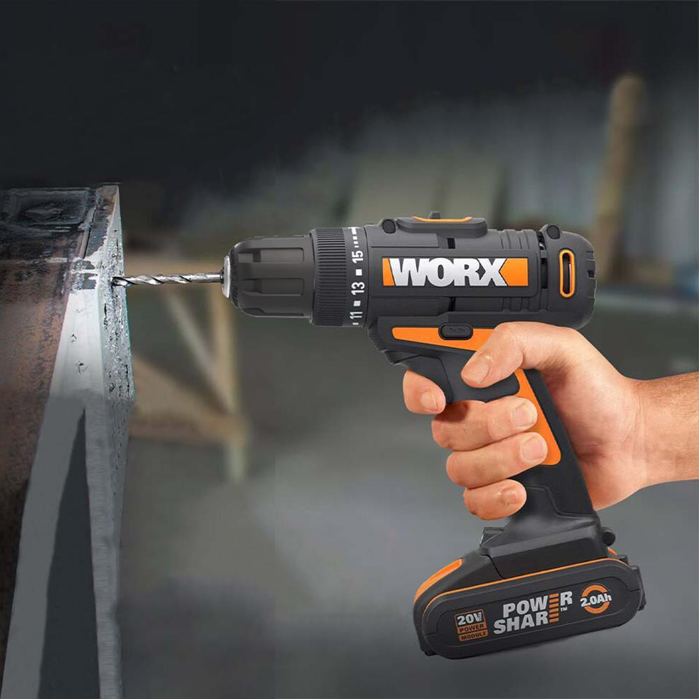 WORX WX100 20Volt/2.0Ah. Li-ion Tek Akülü Profesyonel Şarjlı Matkap - . Görsel