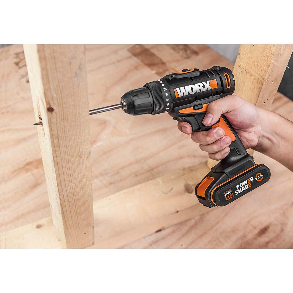 WORX WX100 20Volt/2.0Ah. Li-ion Tek Akülü Profesyonel Şarjlı Matkap - . Görsel