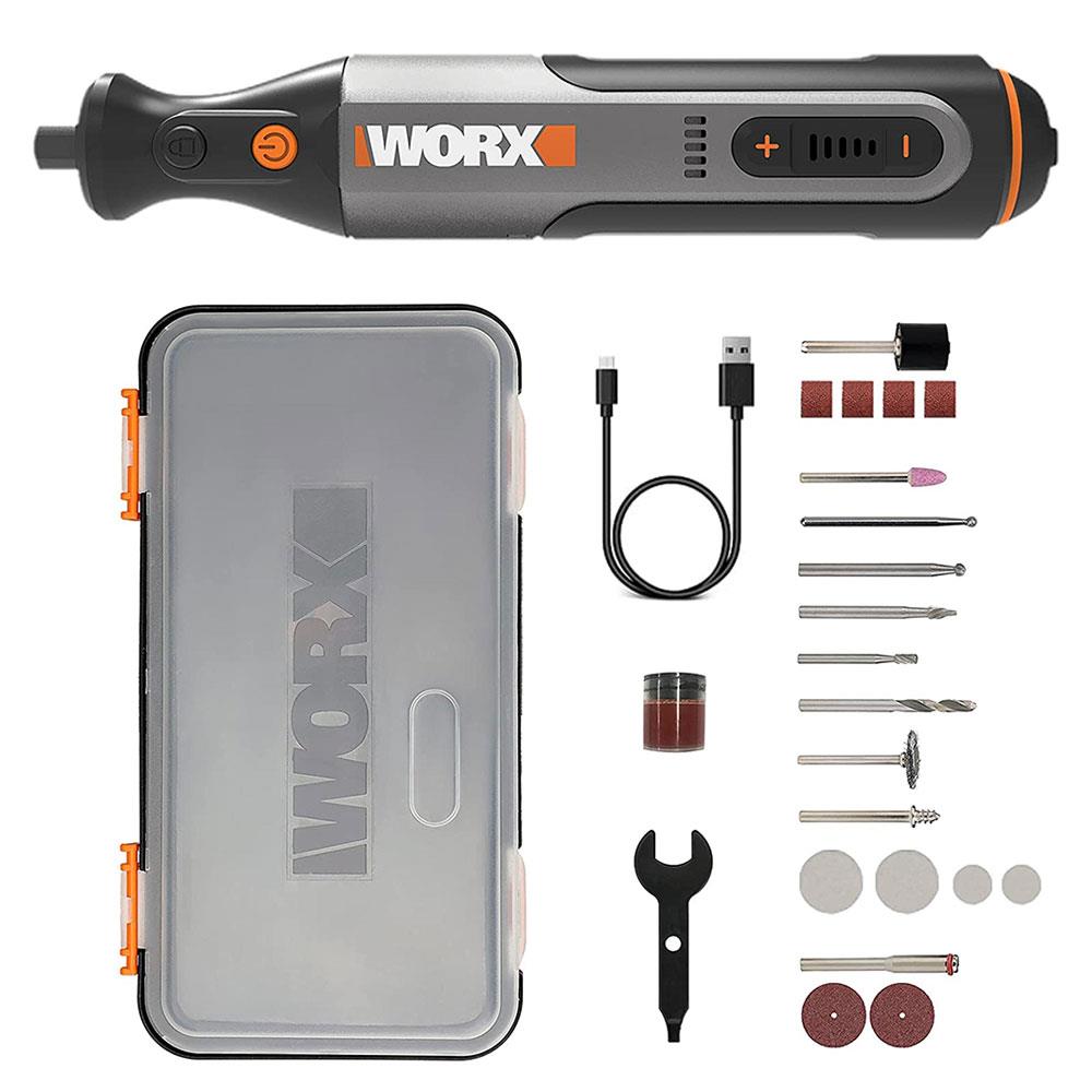 WORX WX106 8Volt Kalem Tipi Devir Ayarlı Profesyonel Gravür Makinesi + 21 Parça Aksesuar - . Görsel
