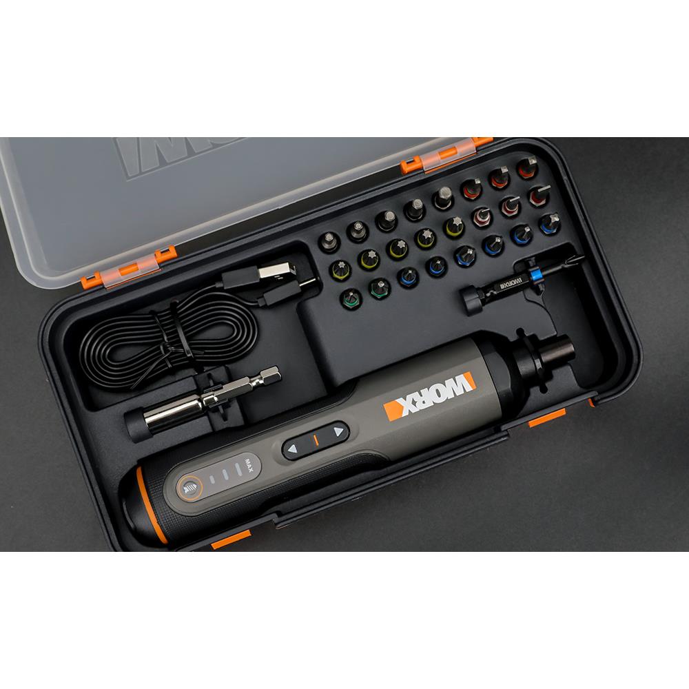 WORX WX240 4Volt/1.5Ah. Li-ion Akıllı Şarjlı Tornavida + 26 adet Bits Uç - . Görsel
