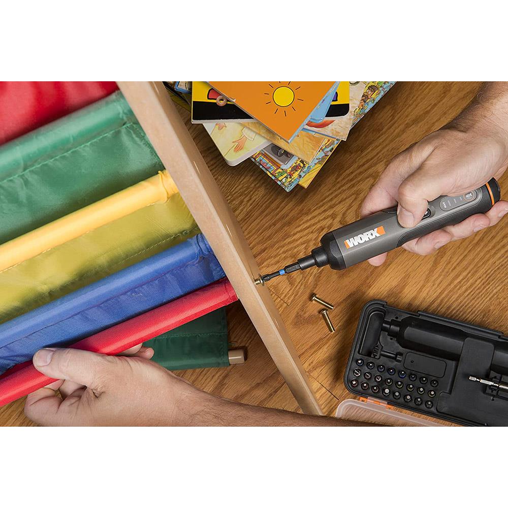 WORX WX240 4Volt/1.5Ah. Li-ion Akıllı Şarjlı Tornavida + 26 adet Bits Uç - . Görsel