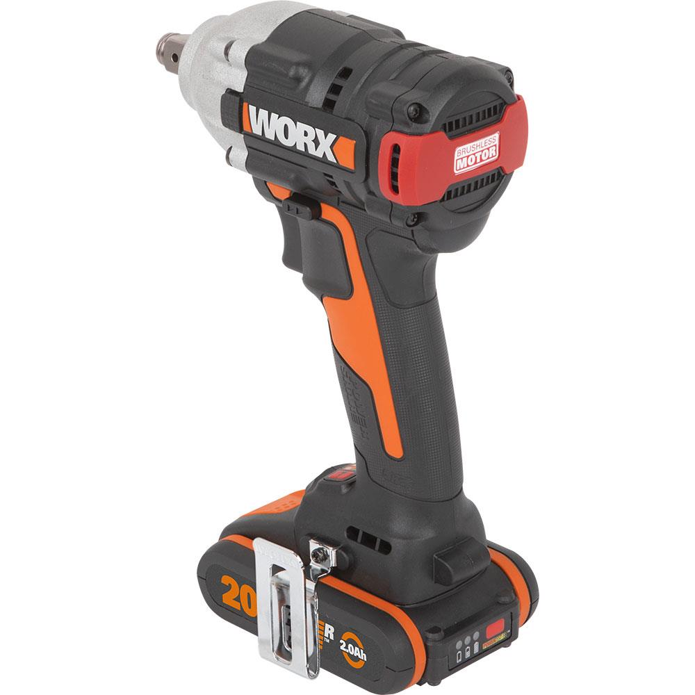 WORX WX272 20Volt/2.0Ah Li-ion Çift Akülü Şarjlı 300Nm Kömürsüz Profesyonel Somun Sıkma - . Görsel