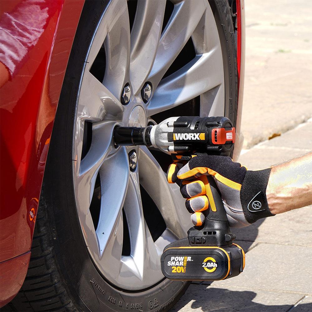 WORX WX272 20Volt/2.0Ah Li-ion Çift Akülü Şarjlı 300Nm Kömürsüz Profesyonel Somun Sıkma - . Görsel