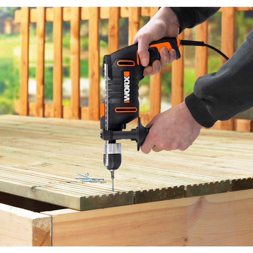 WORX WX317.2 600Watt 13mm Profesyonel Darbeli Matkap - . Görsel