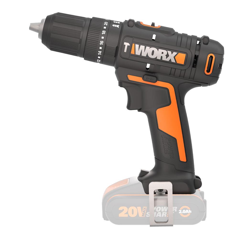 WORX WX370.9 20Volt Profesyonel Şarjlı Darbeli Matkap (Akü Dahil Değildir) - . Görsel